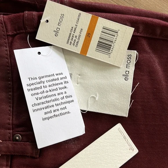 Oxblood skinny high rise ankle coated pants - Picture 8 of 8